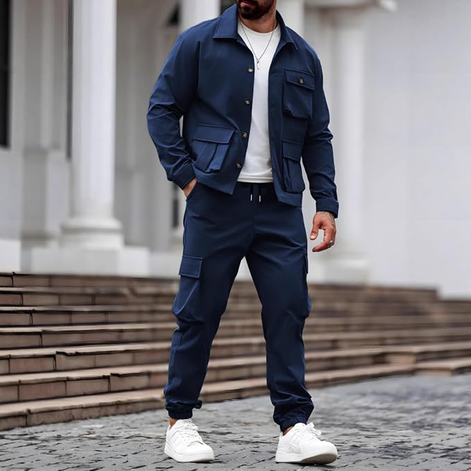 Set Outdoor Multitasche da Uomo Stile Safari